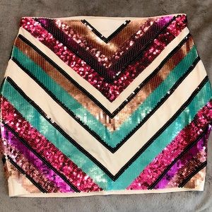 Express - Sequined Multicolor Skirt - NEVER WORN!!